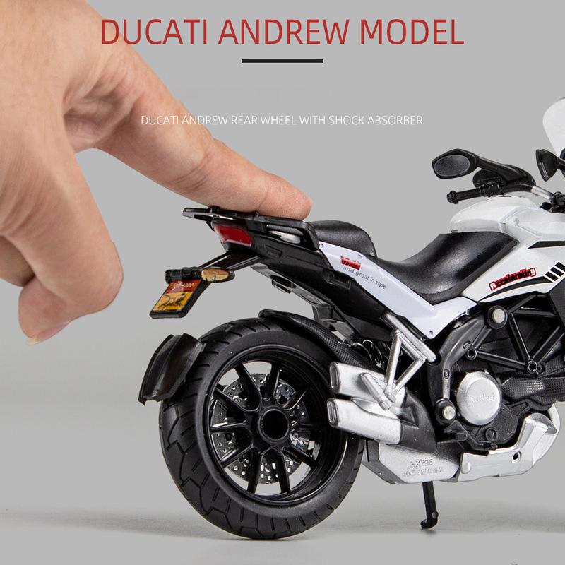 1/12 Ducati MTS Enduro Die Cast Motorcycle Model Toy Vehicle Collection Autobike Shork-Absorber Off Road Autocycle Toys Car