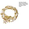 6Pcs Women Bracelet Natural Imitation Pearls Rice Beads Starfish Shell Conch Design Holiday Beach Style Bracelet