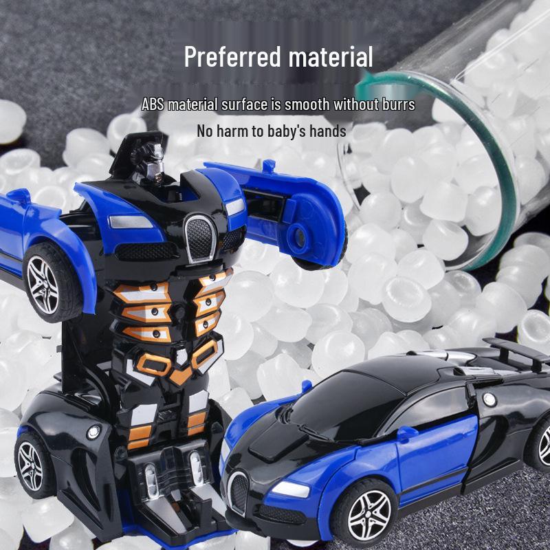 Children's Deformation Toy Car - One-Key Inertia Impact Puzzle Vehicle