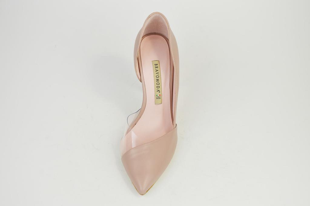 Lodičky Bravo Moda 1796 38 Pudr kůže-silikon