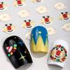 Embossed Cartoon Nail Art Stickers Decals Self-Adhesive Floral Nail Supplies Nail Art Design Decoration Accessories