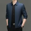 Lapel Jacket Zipper Business Jacket Middle-aged Men's Jacket Dad Jacket