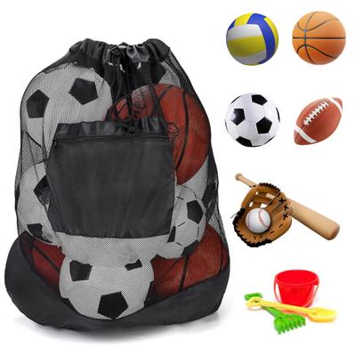 Extra Large Sports Ball Bag with Adjustable Shoulder Strap Large Capacity Basketball Soccer Drawstring Storage Mesh Bag
