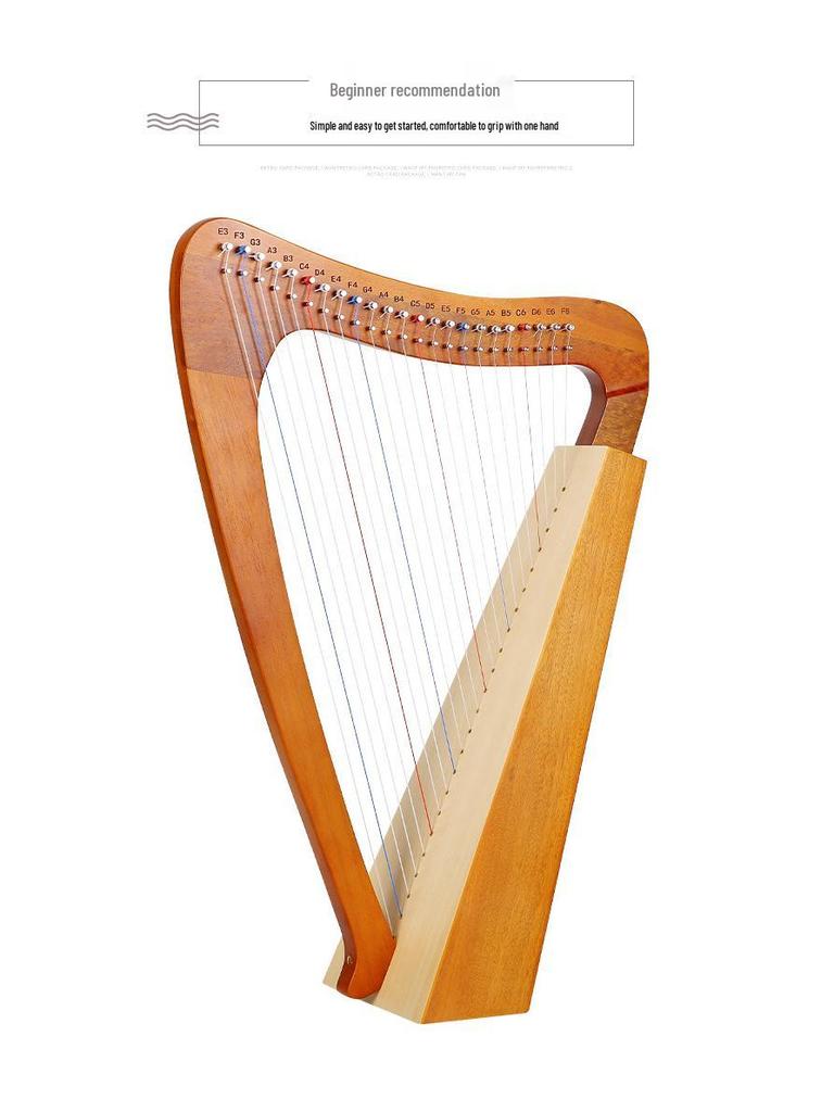 Lira de 23 Cuerdas, 19 Cuerdas, 15 Cuerdas - Arpa Pequeña para Principiantes Ángel Lira Instrumento Musical Clásico