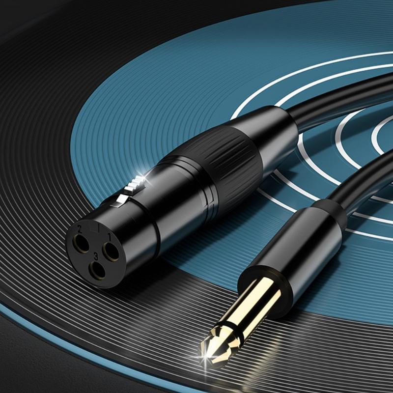 6.35mm (1/4inch) to 3Pin Cable Male to Female Balanced Shielded 3Pin to 6.35mm Cord Profesional Stereo Cable