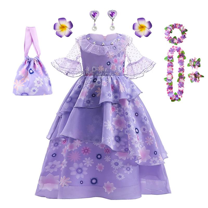 Bērnu Izabellas Princeses Violeta Grezna Raukuma