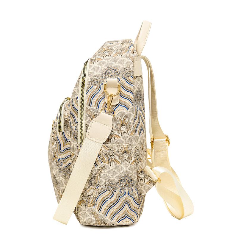 Women's Retro Print Backpack Large Capacity Backpack