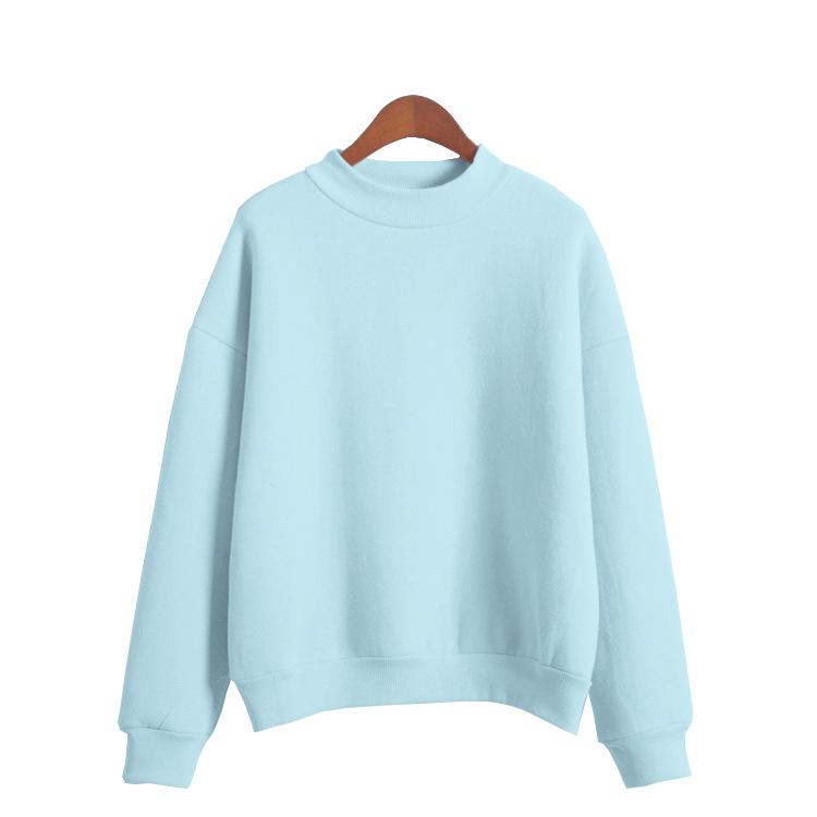 Frau Sweatshirts 2022 Süße Koreanische Oansatz Gestrickte Pullover Dicke Herbst Winter Candy Farbe Lose Hoodies Solide Frauen Kleidung