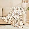 1 Cozy Squirrel and Pinecones Flannel Blanket - Soft and Warm - Great for Home, Travel, Camping, Bedding Christmas