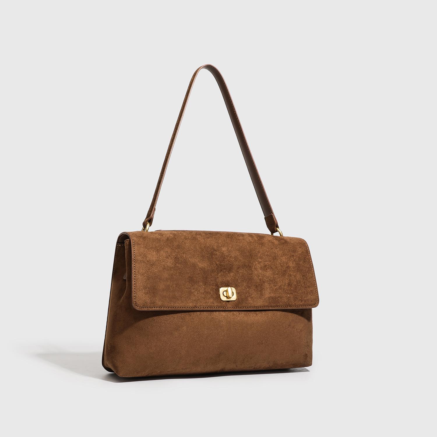 

Retro Large-Capacity Bag, Women S Autumn And Winter Commuter Armpit Bag, Simple One-Shoulder Handheld Briefcase 33.5*9*21