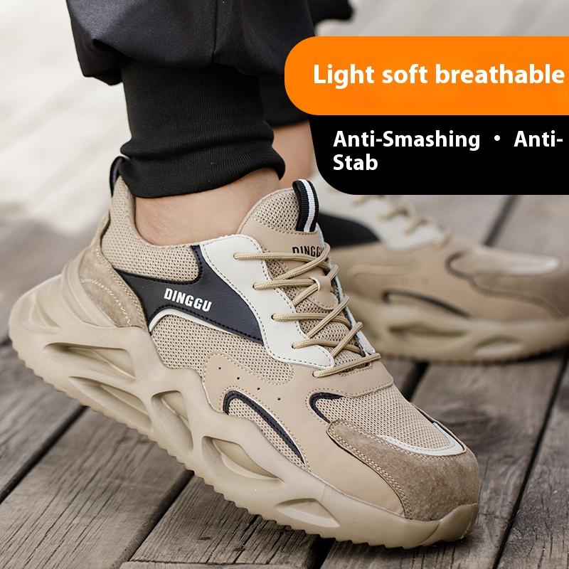 Leichte Arbeitssicherheitsschuhe für Herren und Damen, Schuhe mit Stahlkappe, unzerstörbare, pannensichere Sicherheitsstiefel, schützende Arbeits-Sneaker