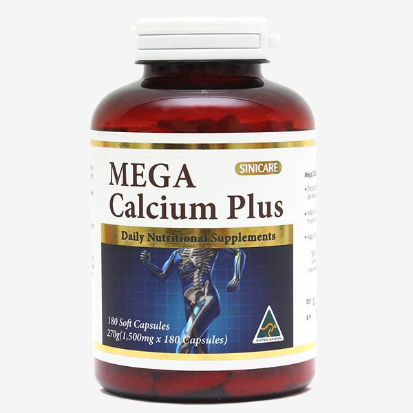SINI CARE Mega Calcium Plus 1500mg 180 Capsules