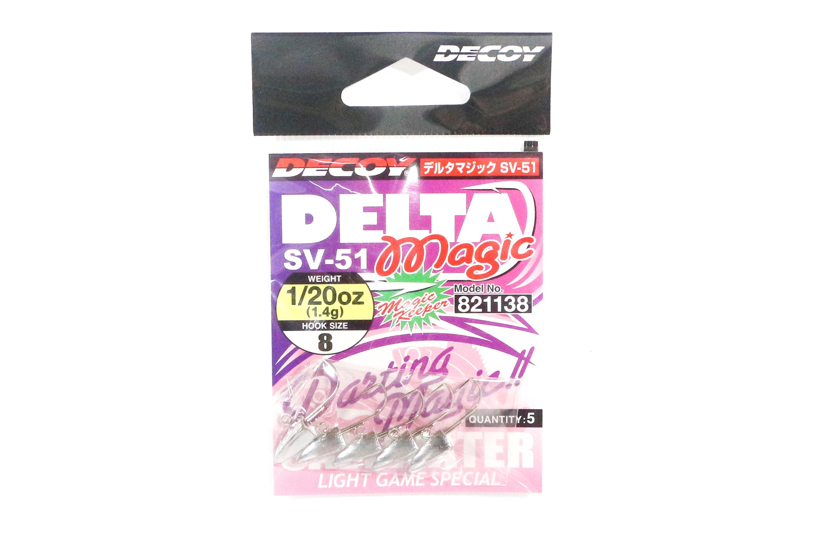 

Джиг-головка Decoy SV-51 Delta Magic размер 8, 1/20 унции (1138)