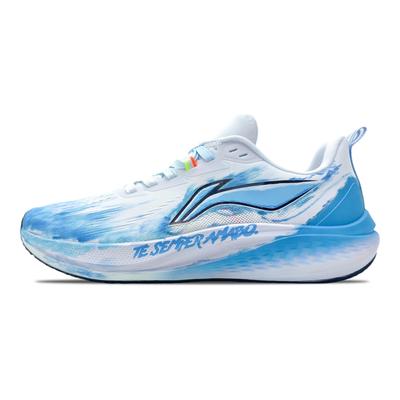 Li Ning Red Hare 7 Mesh Cushioning Slip Resistant Abrasion Resistant Low Top Running Shoes Men's White Blue ARPU003-2(Team188-)