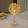 Acrylic Sunflower Night Light, 3D Engraved LED Desk Lamp, USB/Battery Powered Bedside Mood Light for Girls Bedroom Desk Decoration