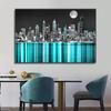 New York City Building Wall Art Canvas Painting Abstract Black White Landscape Posters and Prints Picture for Living Room Decor