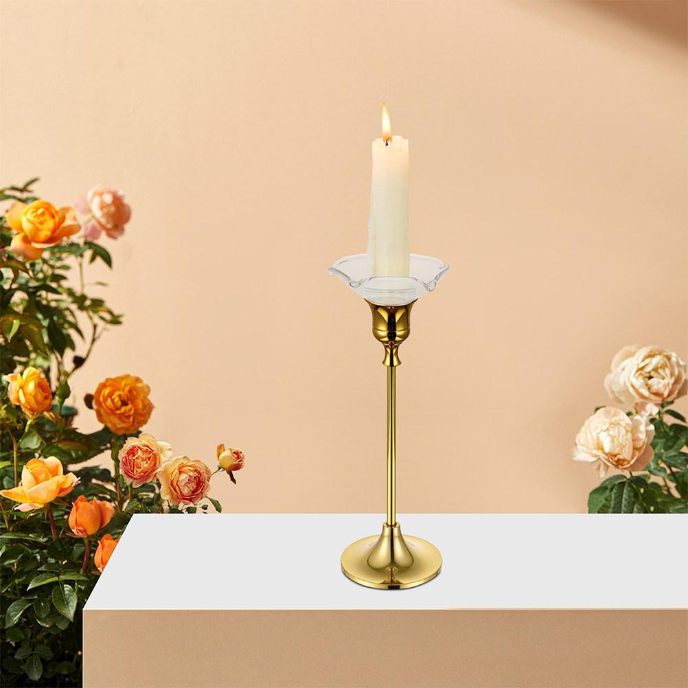 6Pcs Transparent Glass Drip Protectors Wax Catchers Reusable Bobeches for Wedding Holiday Party Church Decoration