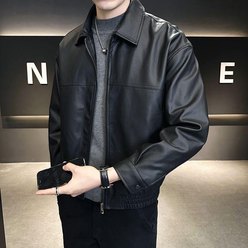 Rogue & Handsome 2025 Men's Trendy Motorcycle Leather Jacket - Short, High-End Design, In Stock.