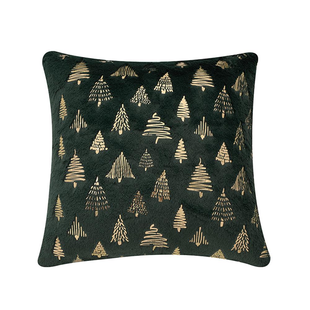 Christmas Pillow Covers Soft Plush Christmas Tree Throw Pillow Cover Winter 3D Soft Jacquard Cushion Cover 45x45CM Decorations