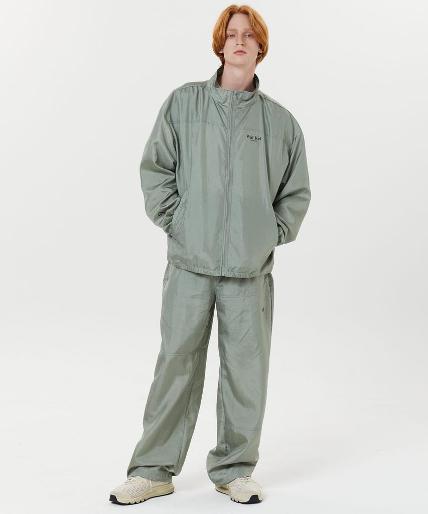 WAIKEI Nylon Wide Track Pants Mint