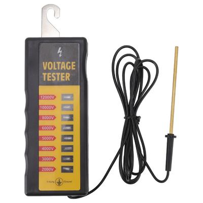 Testeur de Tension de Clôture Électrique 8 Lampes Néon Maximum 12KV Étanche Portable Détecteur de Défauts de Clôture pour