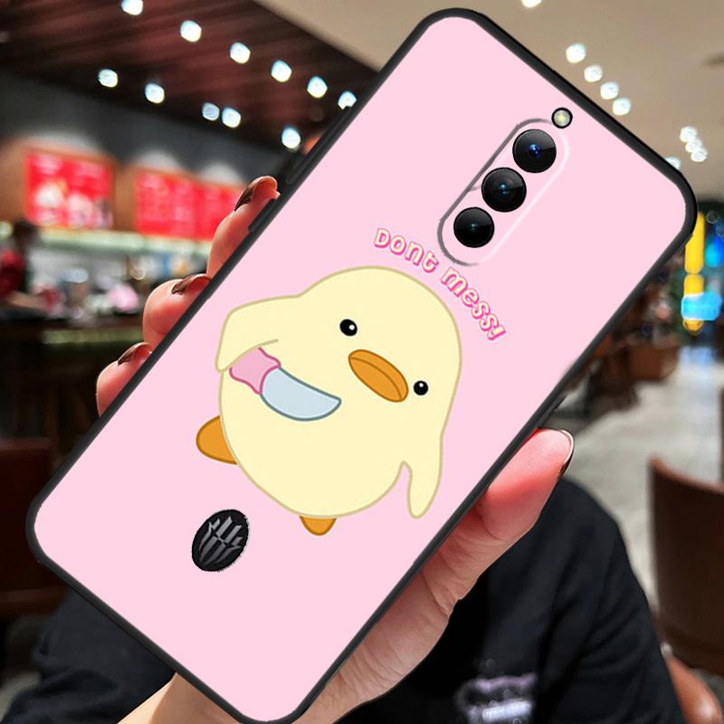 Cartoon Duck Knife Case For ZTE Nubia Red Magic 11 10 8 9 8S 9S 10S Pro Plus 10 Air 5G 6R 6 7 6S 7S Pro Cover