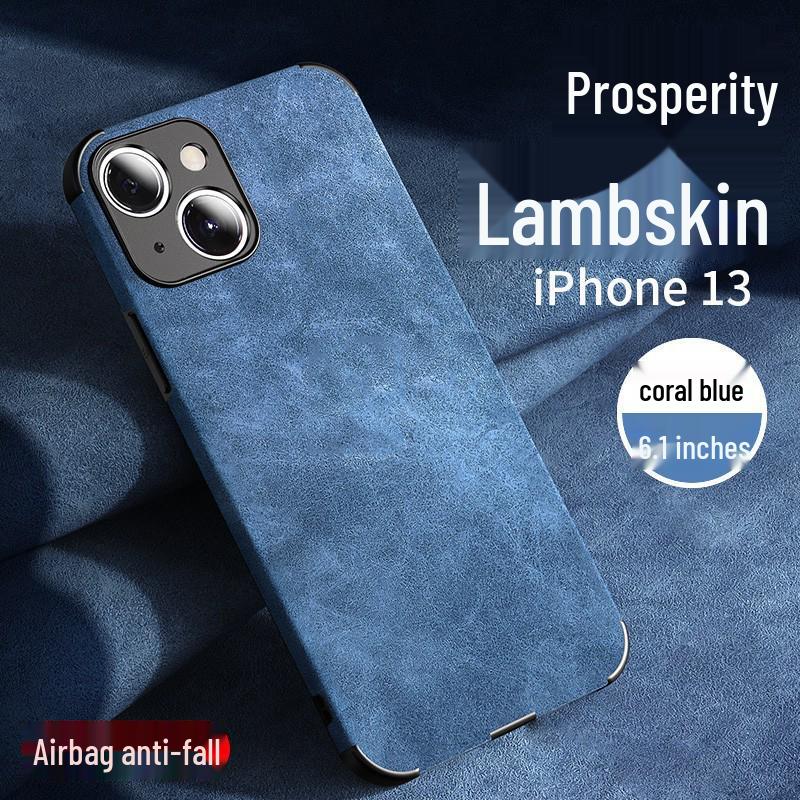 

Suede Texture Apple 14 Pro Max & iPhone 13/11 Leather Case with Airbag Drop Protection iPhone 14 Plus 6.7