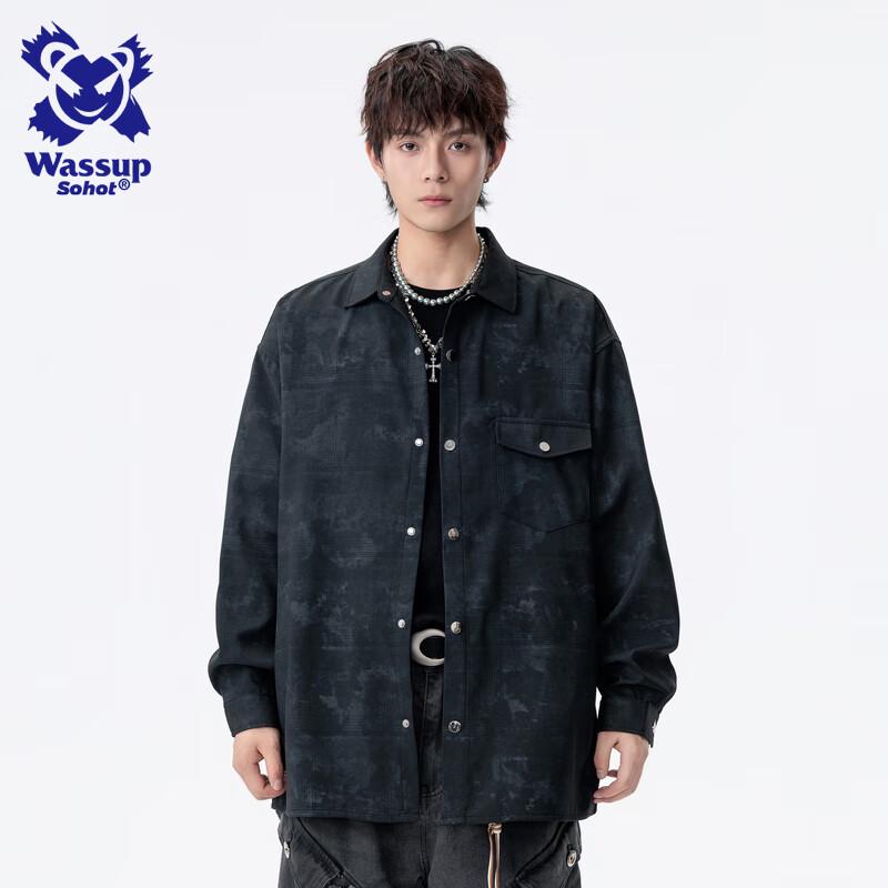 Wassup Sohot Men s Versatile Long-Sleeve Shirt XL