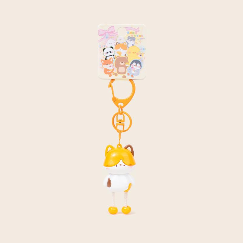 Foot The Pull Cat Frog Panda Dog Bear Keychain Animal Pendant Decoration Gift
