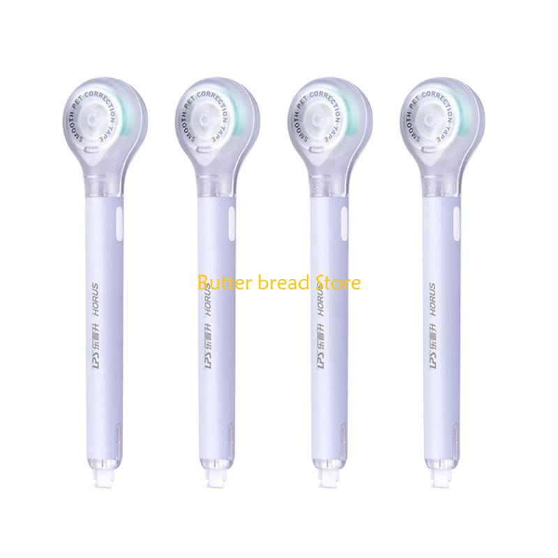 W89C 4 Pieces Refillable Correction Tape Pen 6mx5mm for Note Taking Card Making