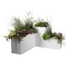 Square Flower Pot 50 Cm - EDA - Graphite - 57 L - 49.5 X 49.5 X H. 49.5 Cm - Limed White