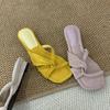 MUKEKe Slope Heel Temperament French Small Cool Slippers Fairy Shoes Outside Wear 2025 Summer with Skirt Retro