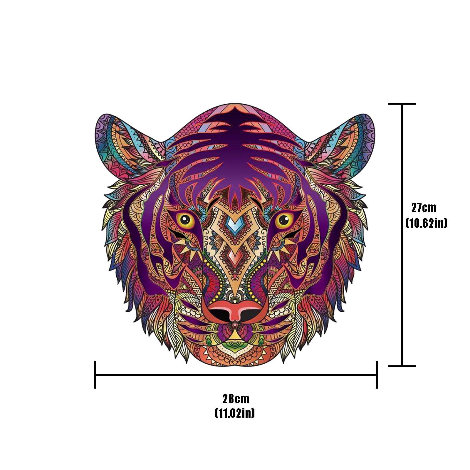 

(H0826)Образовательный праздничный подарок для взрослых и детей, деревянная головоломка «Тигры» 27x28cm