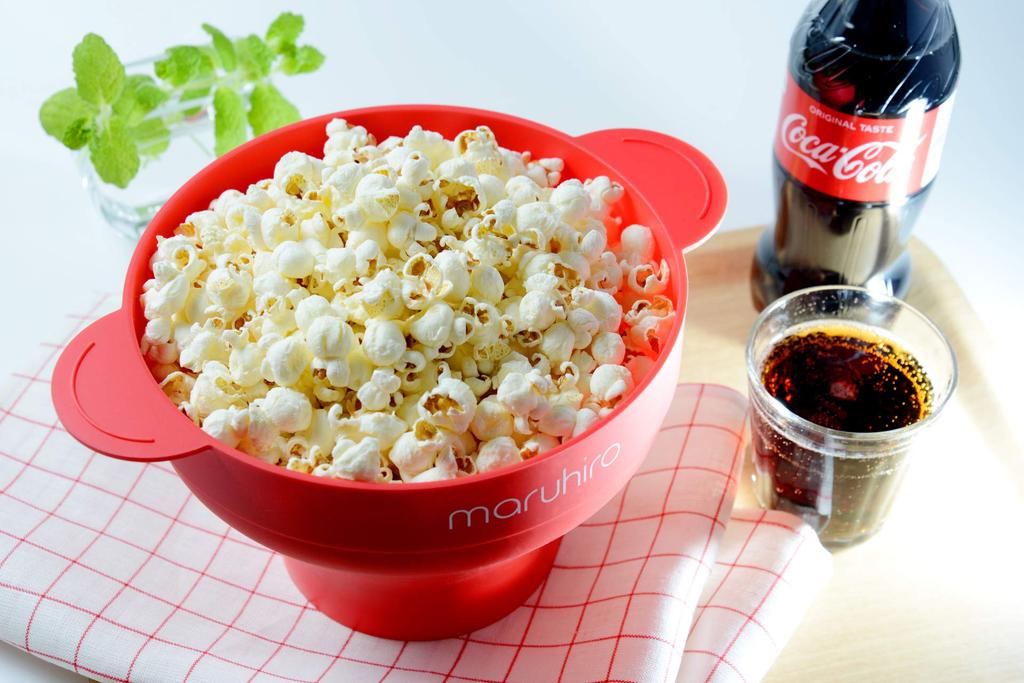 popcorn maker pop in the folding microwave to of Domestic manufacturer []maruhiro [Just microwave/Easy storage/Home cooker/Easy wash/Made silicone]
