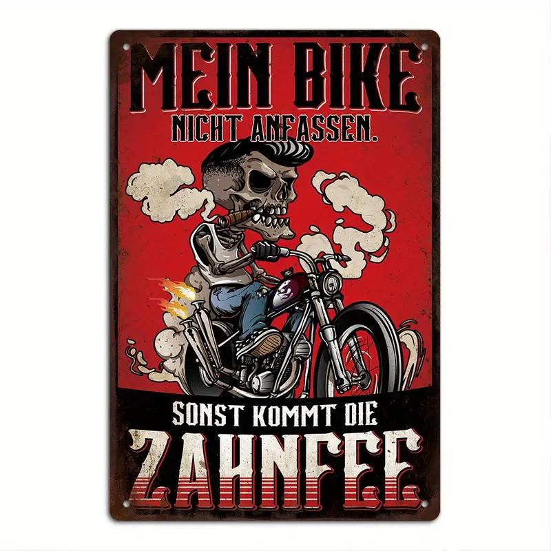 German Vintage Garage Tool Phrases Metal Sign,Retro Decorative Plaque, Home Wall ,Studio Room Man Cave Workshop Industrial Decor