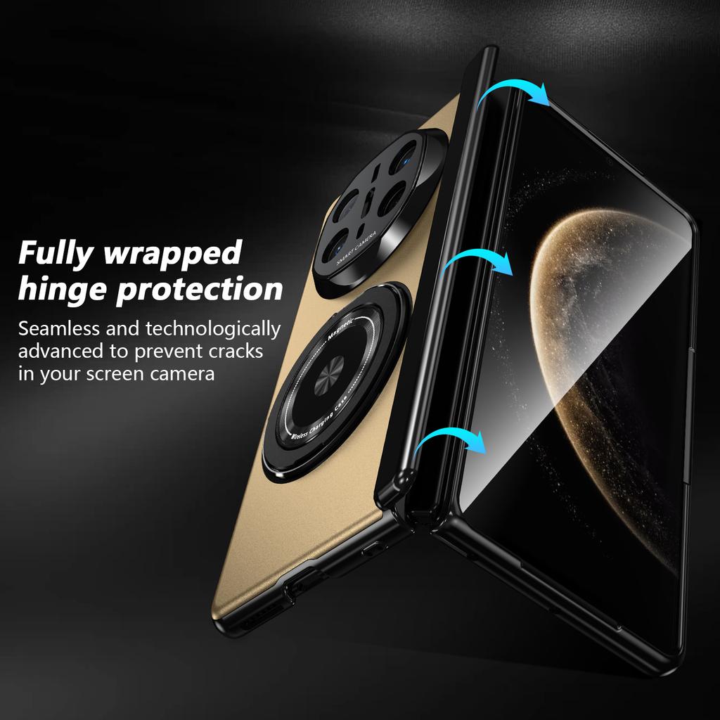 2700 Gass Strong Magnetic 360 Stand Ring Case for Huawei Mate X5 X6 XT Ultimate- Metal Hinge Protection with Screen Protector