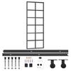 Vidaxl Sliding Door With Hardware, Esg Glass And Aluminium, 76X205 Cm