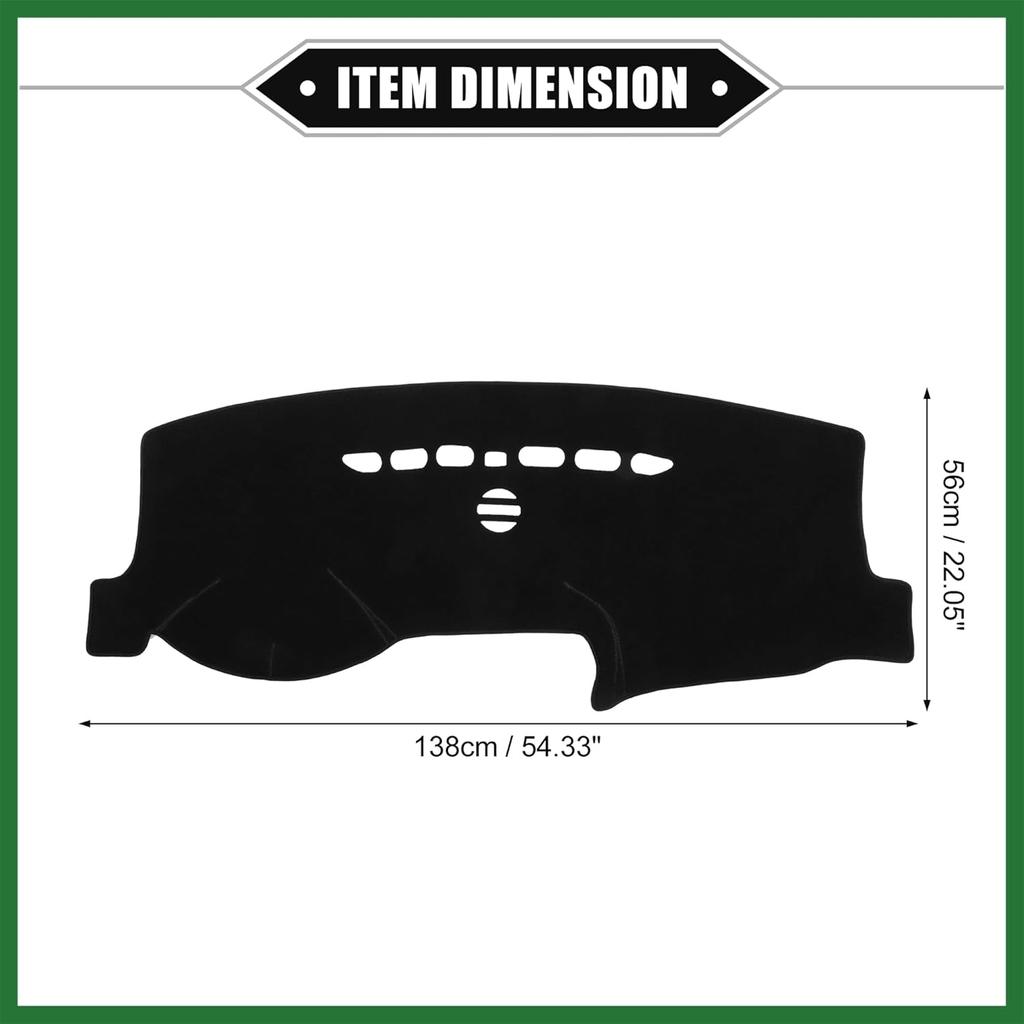 Motoforti Car Dashboard Cover Mat Compatible for Ford Fusion 2013-2021, Protective Polyester Black Center Console Interior Trim Dash Board Mat