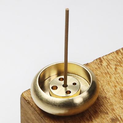 Weihrauchbrenner, gebürstete 5-Loch-Oberfläche, Anti-Oxidation, kompakter, abnehmbarer Messing-Stäbchenhalter für Zuhause