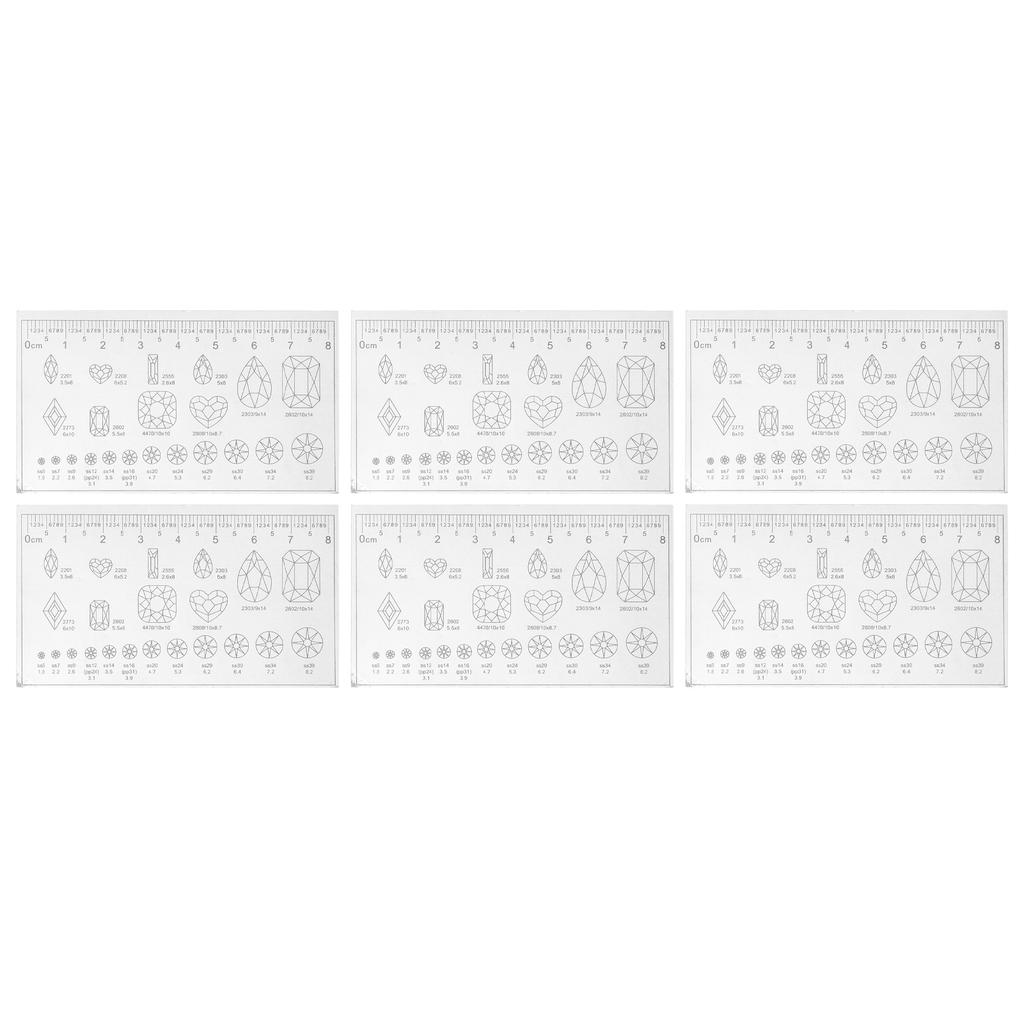 10pcs Nail Flexible Measuring Ruler Ultra Thin Portable Soft Transparent Nail Art Ruler