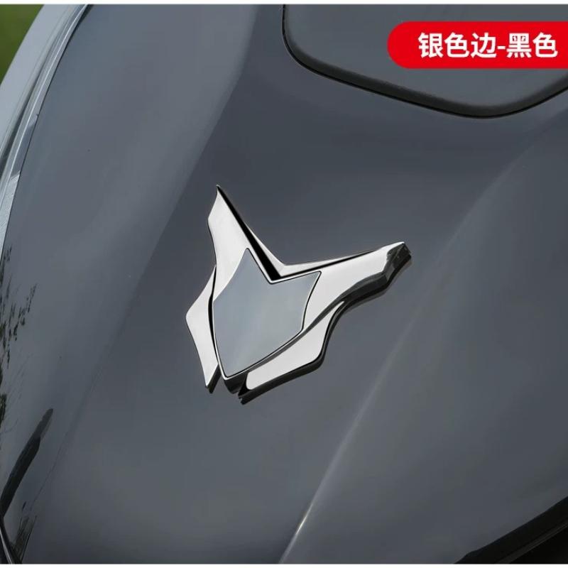 Piaggio motorcycle electric car all-metal decorative sticker 3D three-dimensional modified shield logo front windshield side logo badge