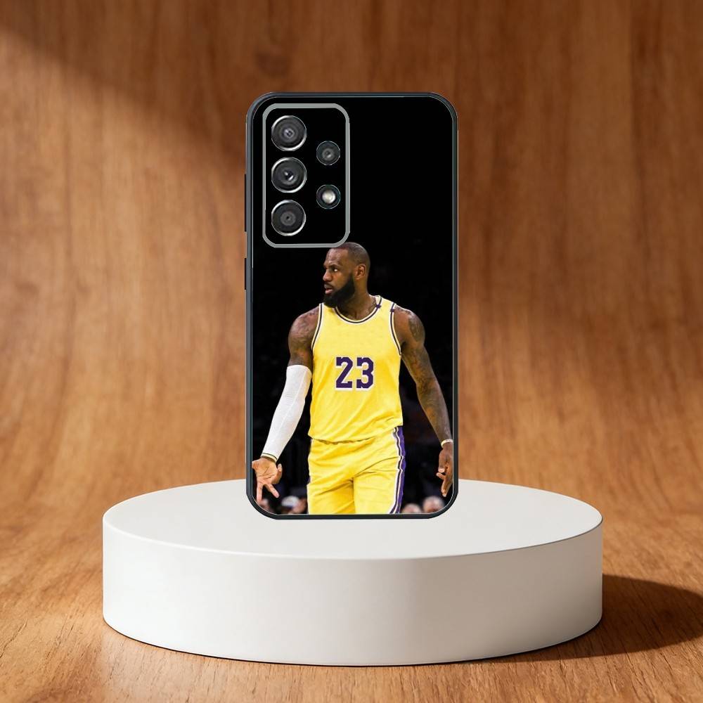 Basketball L-Lebron James 23 Handyhülle Für Samsung S25,S24,S21,S22,S23,S30,Ultra,S20,Plus,Fe,Note,10,9,5G Schwarze Hülle