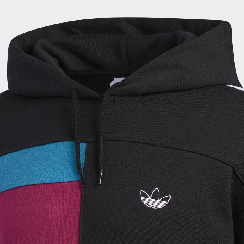 Adidas Originals Trefoil Fleece Panel Hoodie Men Hoodie Black ED5608