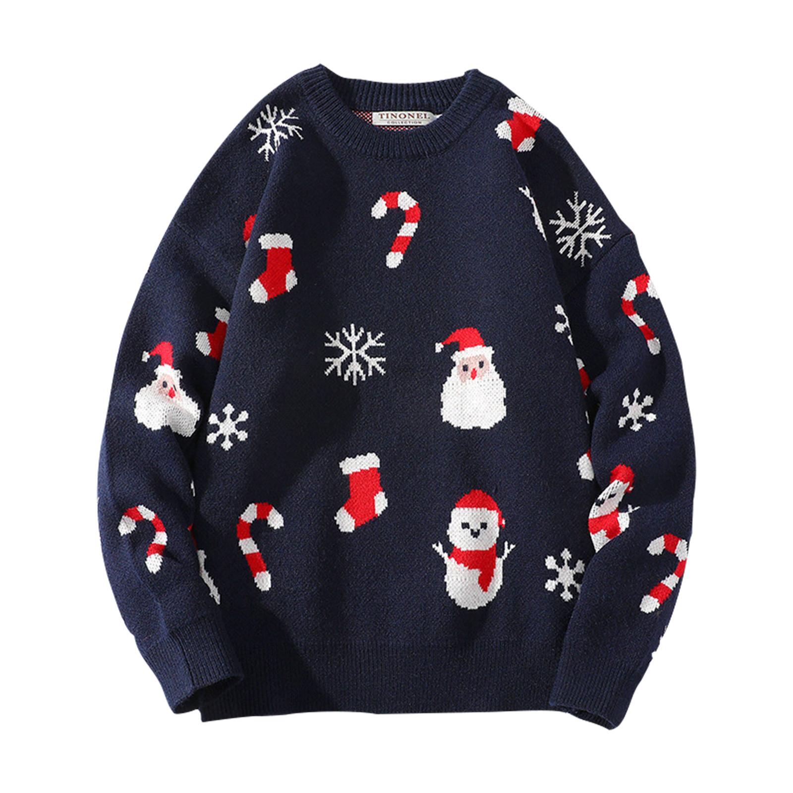 

Мода для отдыха с длинным рукавом Slim Fit вязаный свитер пуловер свитер XL тёмно-синий