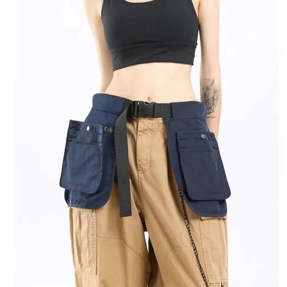 Multi-functional Waist Pack Black Fanny Pack Tool Pouch Apron Belt Bag  Camping