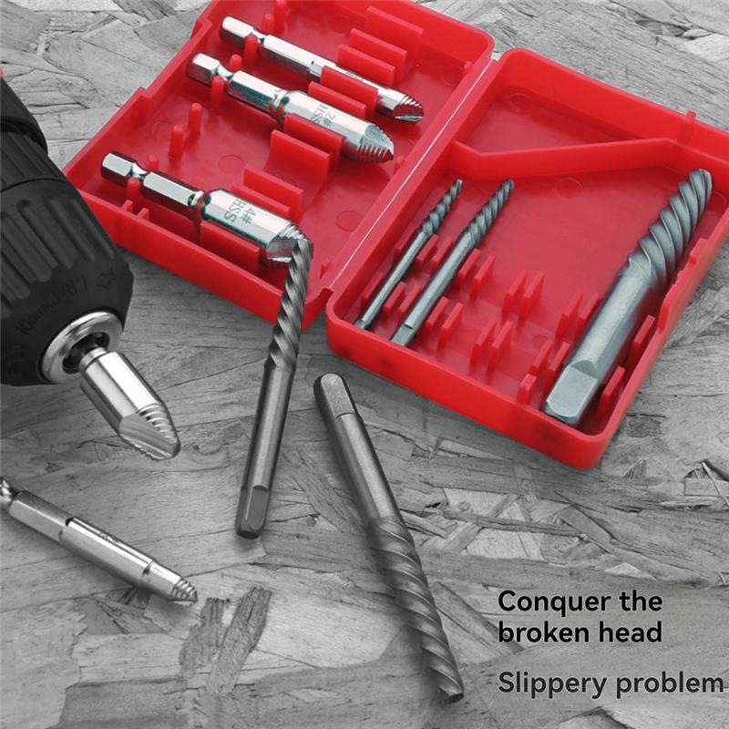 A96I-10Pcs Broken Wire Nut Extractorbolt Guillotine Screw Drill Bit Removal Slip Wire Thick Teeth Extractor Remover Tool Set