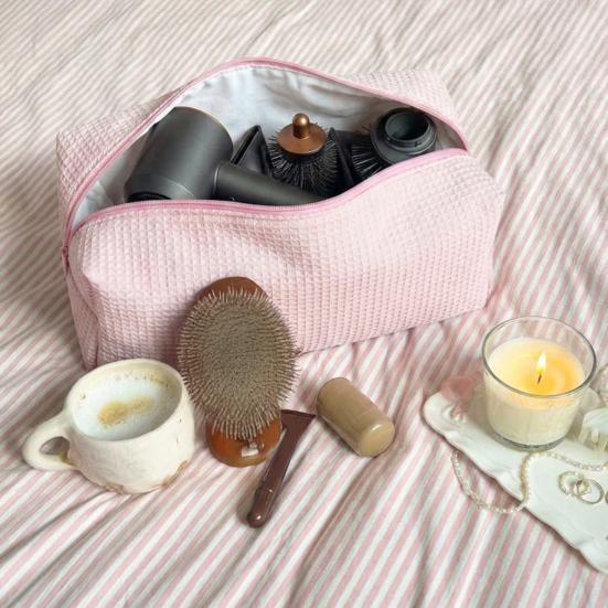 Cestovní taška na fén Waffle Case na cestovní vlasové nástroje Uzavírání na zip Prošívaný květinový organizér na stylingové nástroje pro kulmy Příslušenství