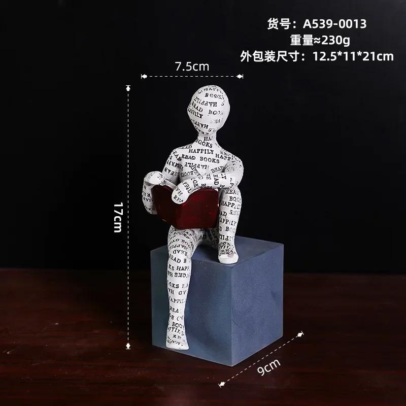 

Креативна книга для читання Pulp Woman Thinker Statue Decor Art Design Home Decor Accessories Modern Ornament Figurine Collectible