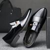 Fashion Social Shoe Male Business Oxfords Lace Up Official Casual Men's Formal Shoes Elegant and Classic Italian Office Cheap Clearance