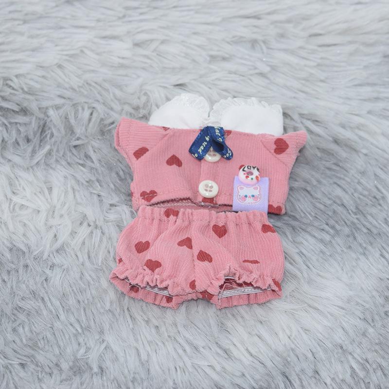 10cm Cotton Doll Pajamas Set - Starfish & Normal Body Outfits for Plush Toys